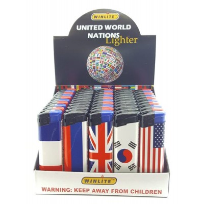 LIGHTERS FLAG WIN 4 50CT/PACK